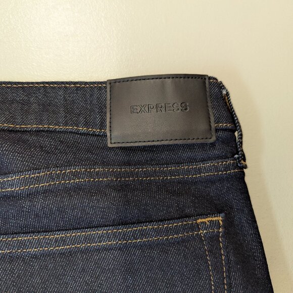 Express Slim Straight Size 36x30 Raw Denim - Picture 4 of 14